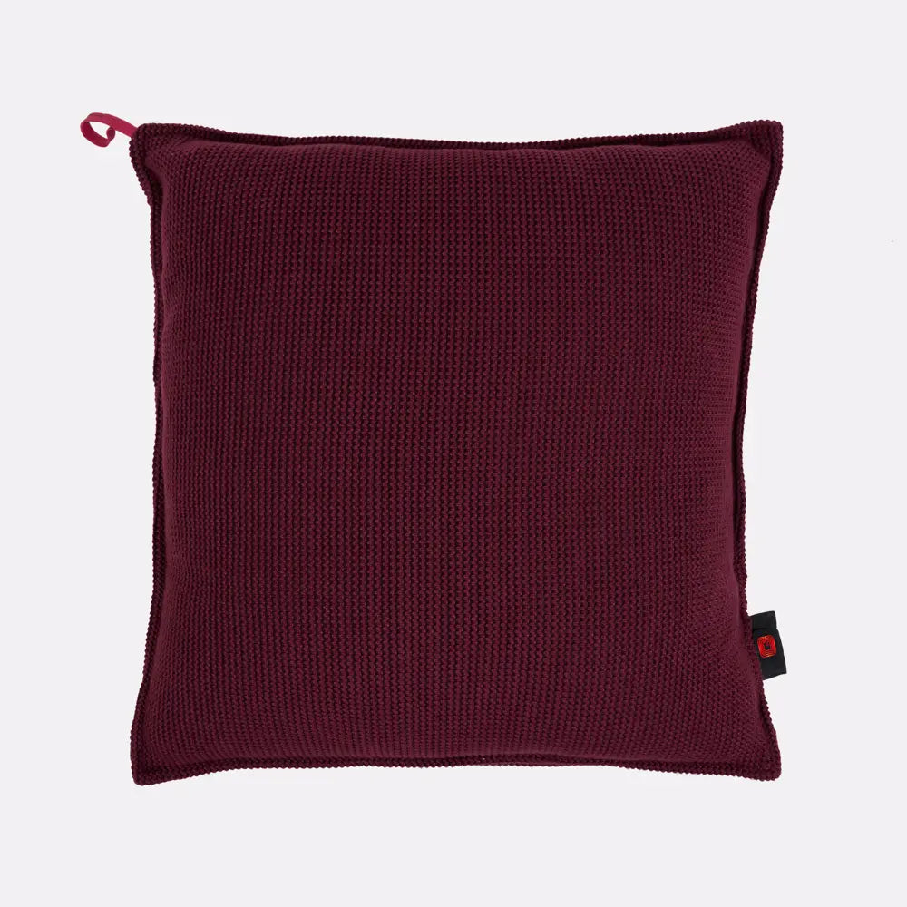 Coussin chauffant bordeaux face