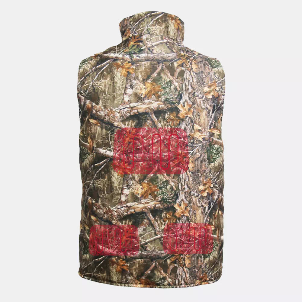 Veste sans manche chauffante de chasse zones de chauffe