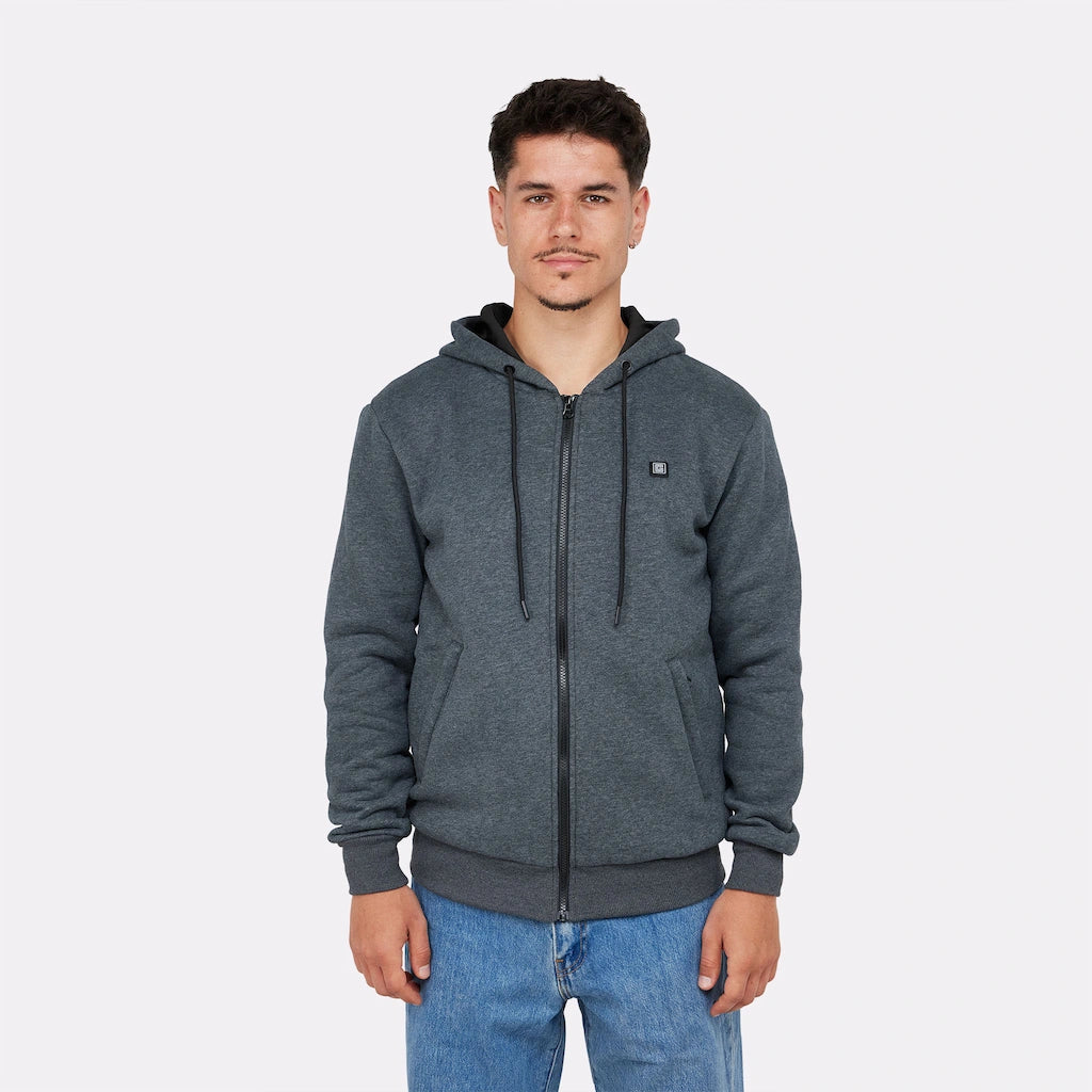 Hoodie chauffant Ă zip anthracite