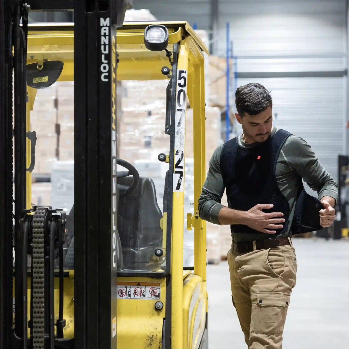 Gilet chauffant ouvert