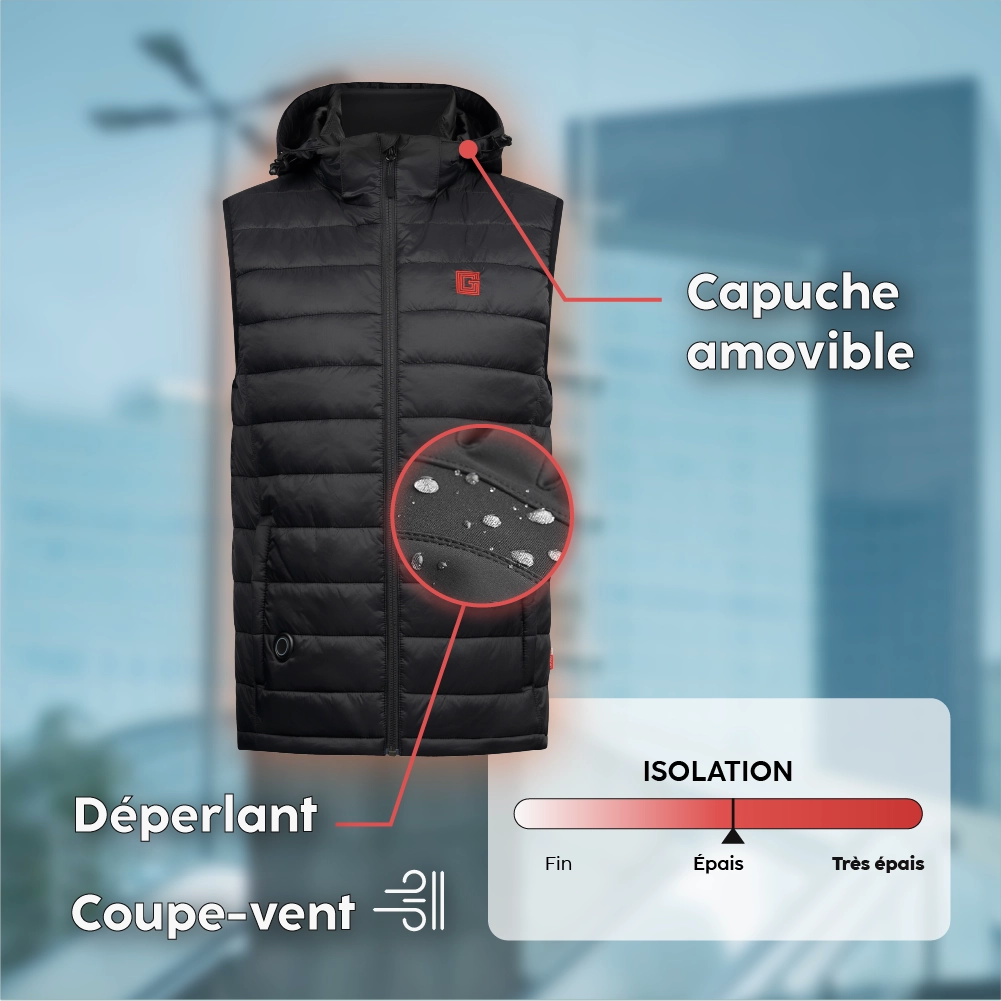 Doudoune chauffante G-heat atouts produit