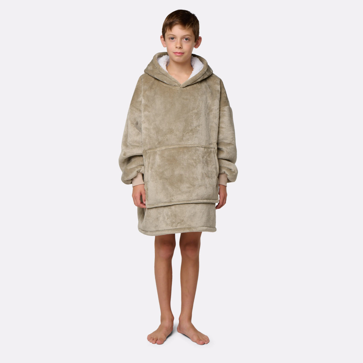 Pull plaid beige enfant