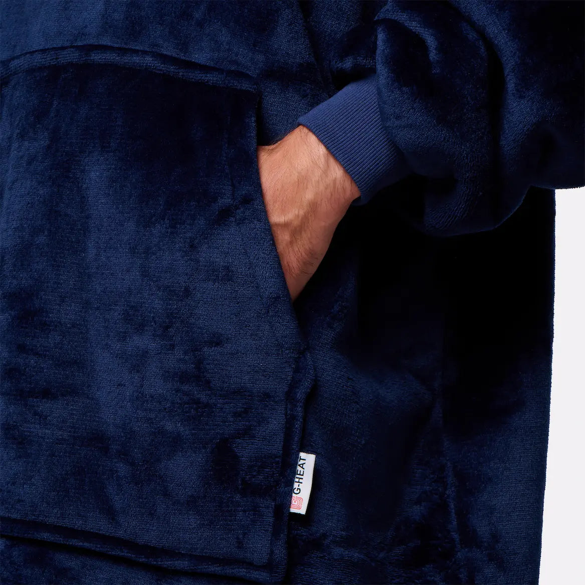 Pull plaid navy homme G-Heat