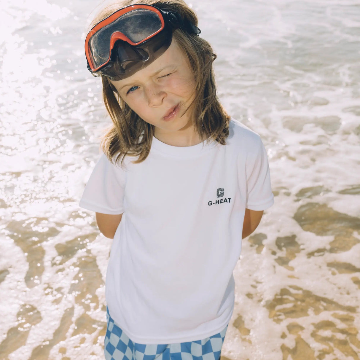 T-shirt rafraîchissant et anti UV enfant blanc G-Heat