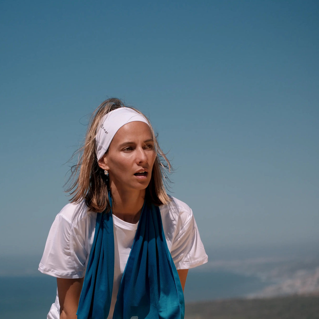 Bandeau de sport rafraîchissant blanc