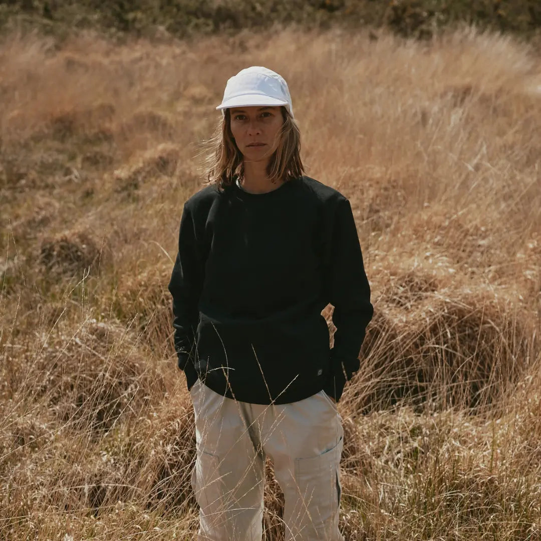 sweat crew noir chauffant femme