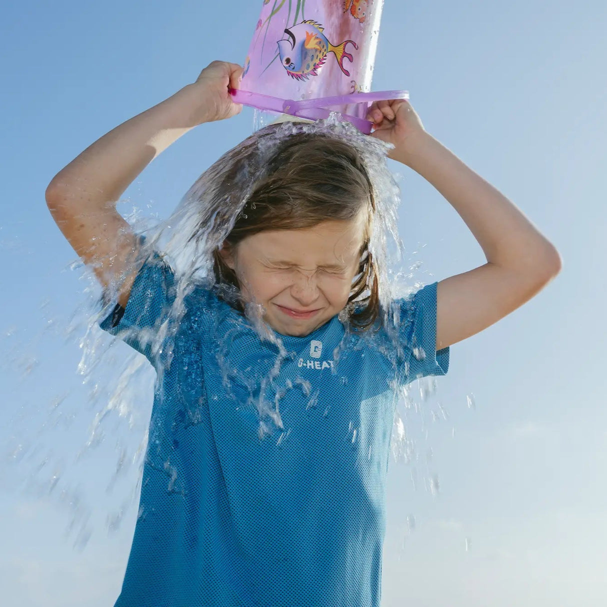 T-shirt rafraîchissant et anti UV enfant bleu