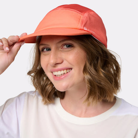 Casquette sport rafraichissante corail
