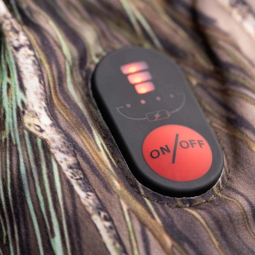 Gants chauffants approche G-Heat zoom bouton