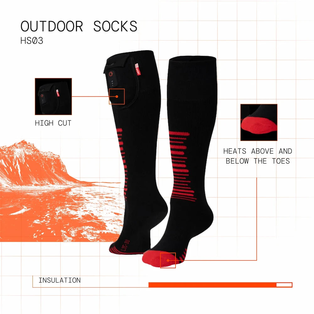 Chaussettes chauffantes outdoor visuel atout en