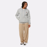 Hoodie chauffant zippé gris G-Heat face fermé