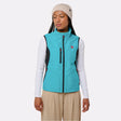 Gilet sport chauffant Femme porté bleu