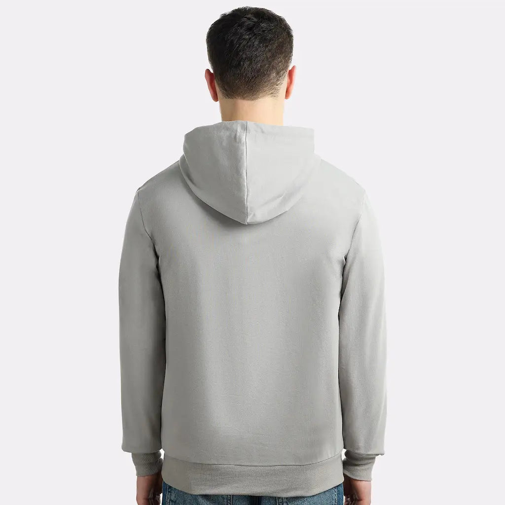 Hoodie ESSENTIAL chauffant G-Heat gris homme de dos