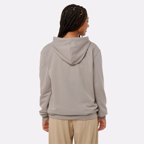 Hoodie ESSENTIAL chauffant G-Heat gris femme de dos