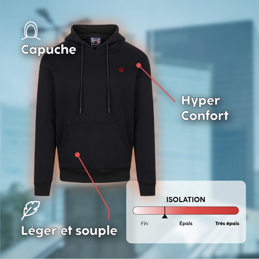 Atouts produit hoodie chauffant