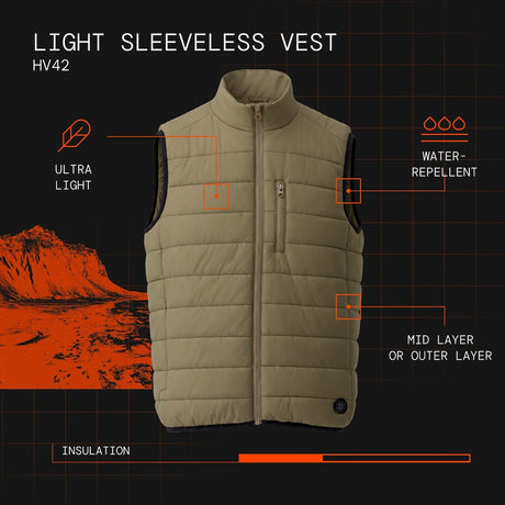 Gilet sans manches light homme chauffant visuel atout en