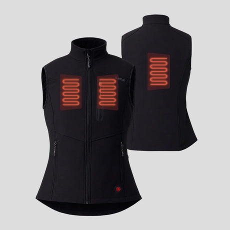 Gilet Softshell femme chauffant zone de chauffe