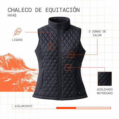 Gilet équitation femme chauffant visuel atout es