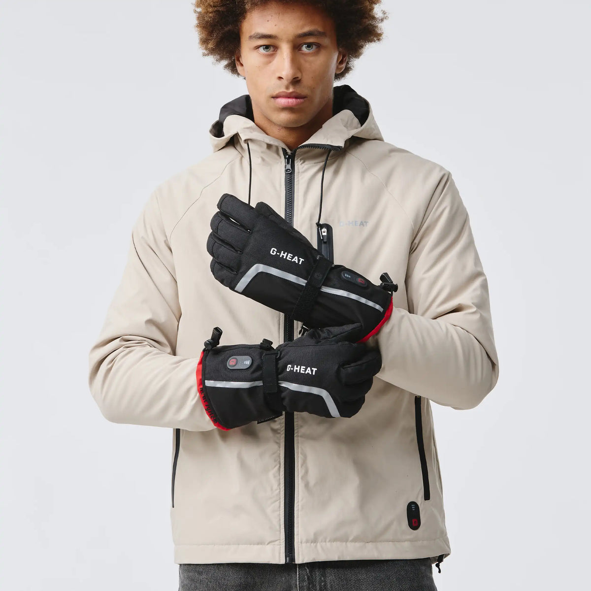 Gants de ski chauffants g-heat porté