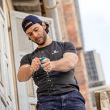 T-shirt rafraîchissant noir homme porté