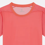 Col T-shirt sport rafraîchissant corail femme