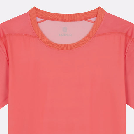 Col T-shirt sport rafraîchissant corail femme