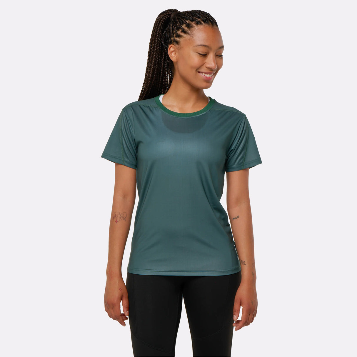 T-shirt sport rafraîchissant vert femme